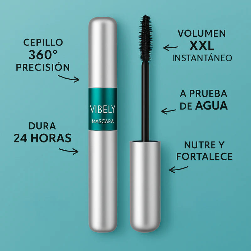 VIBELY 4D Máscara de Pestañas - Vegana & Orgánica